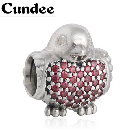 [Click image to buy!] Fits Pandora Bracelets Red Robin Charm Bead Authentic 925 Sterling Silver ...