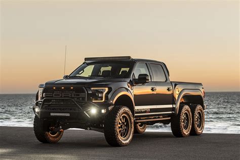 Download Tuning Black Car Ford Raptor Vehicle Hennessey VelociRaptor 6X6 HD Wallpaper