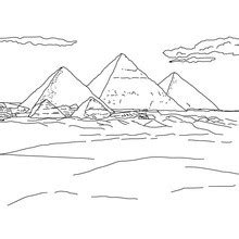 Dibujos para colorear piramide en egipto - es.hellokids.com