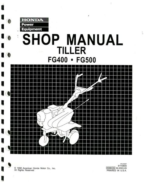 Honda FG400 And FG500 Tiller Shop Manual