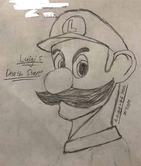 Luigi's Death Stare - July 2019 by NonTrash on Newgrounds