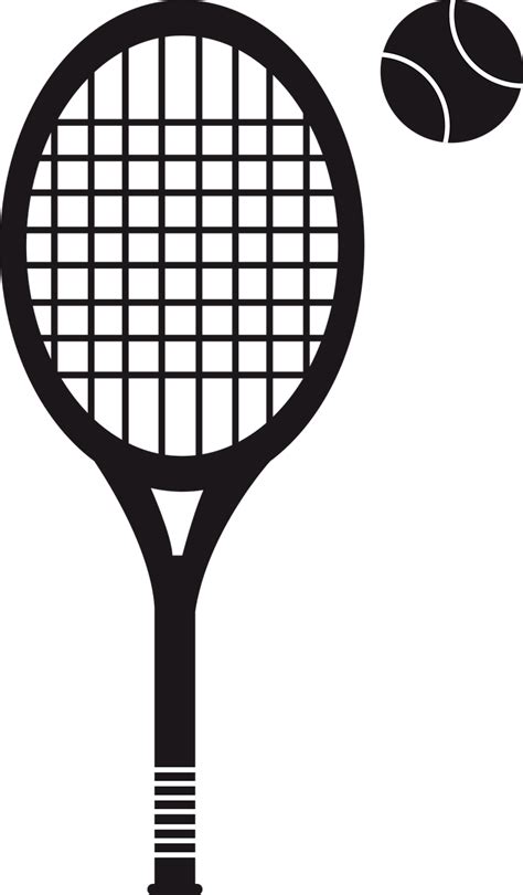 Tennis Racket Clipart Black And White