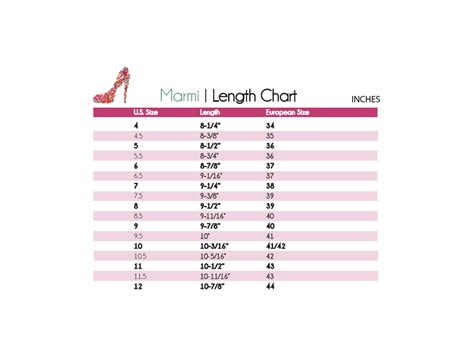 Women's Shoe Width Chart and Guide | Marmi Shoes