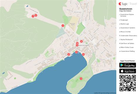 Queenstown Printable Tourist Map | Sygic Travel