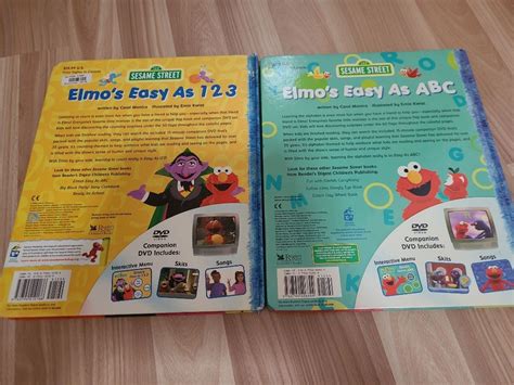 Sesame Street Elmo Easy As ABC and Elmo Easy as 123 Board Books, Hobbies & Toys, Books ...