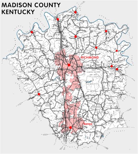 Madison County Ky Map | Cities And Towns Map