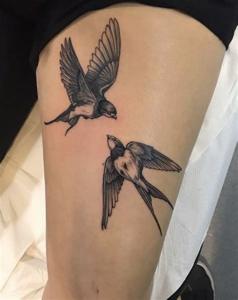 Swallow tattoo in 2020 | Tattoos, Swallow tattoo, Pair tattoos