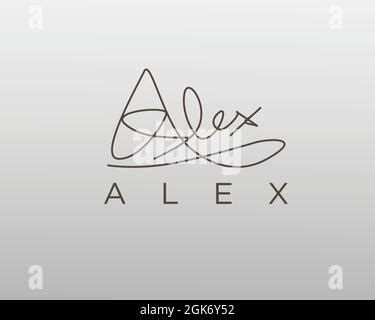 logo name Alex usable logo design for private logo, business name card ...