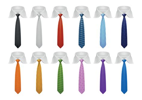 Realistic Neckties Set 19775100 Vector Art at Vecteezy