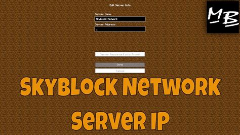 Minecraft Skyblock Network Server IP Address - YouTube