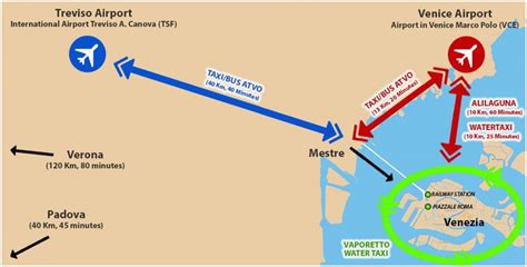 Map of Venice airport and train station - Map of Venice airport and train station (Italy)