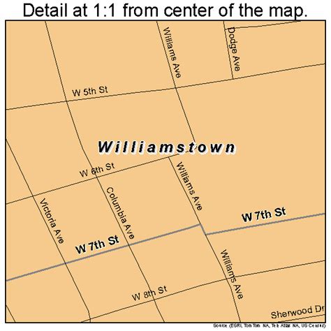 Williamstown West Virginia Street Map 5487556