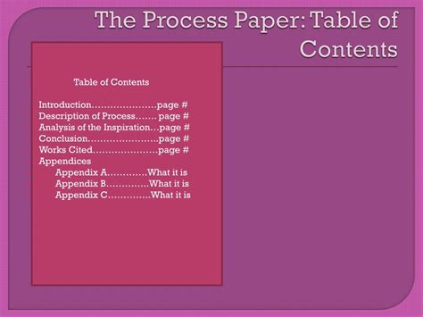 PPT - Personal Project Process Paper PowerPoint Presentation, free ...