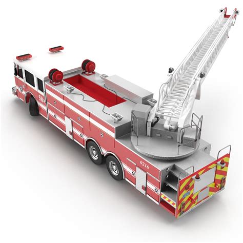 Ladder Fire Truck Rigged 3D Model $199 - .max - Free3D