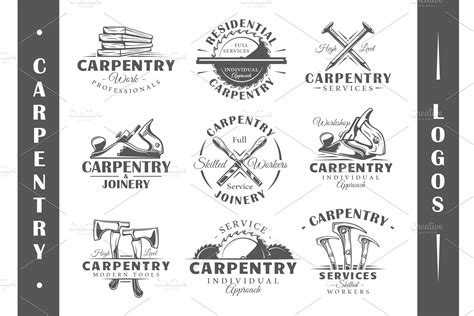 9 Modern Carpentry Logos Vol.1 | Branding & Logo Templates ~ Creative ...