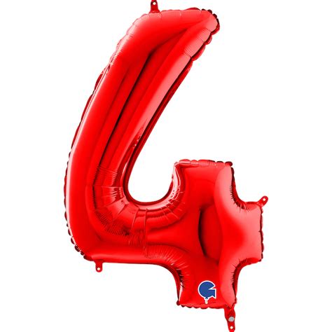 26" Midsize Foil Shape Balloon Number 9 Red | Bargain Balloons - Mylar ...