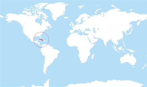 Where is Cuba located on the World map?