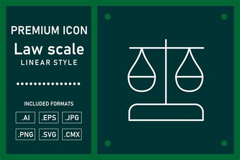 Law Scale Vector Line Icon Design Graphic by Glyphinder · Creative Fabrica