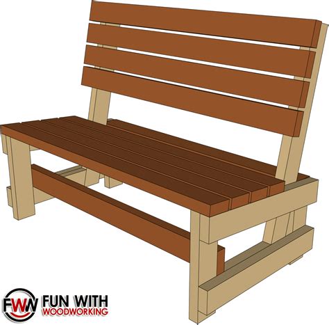 Park Bench with a Reclined Seat Ver 3 – Full Plans – FUN WITH WOODWORKING