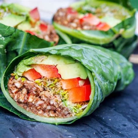 Raw Vegan Recipes - Collard Wraps {Gluten Free, Paleo}