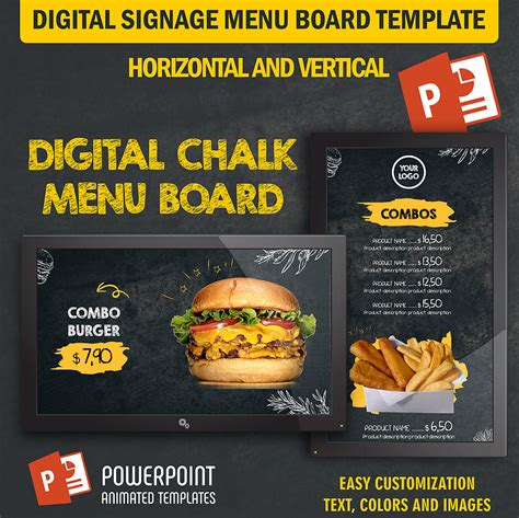 Powerpoint Digital Menu Template Free