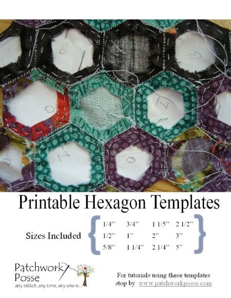 Full Page Free Printable Hexagon Template For Quilting