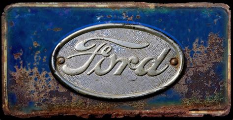 Ford vintage license plate printed graphic rusted image decal | Etsy