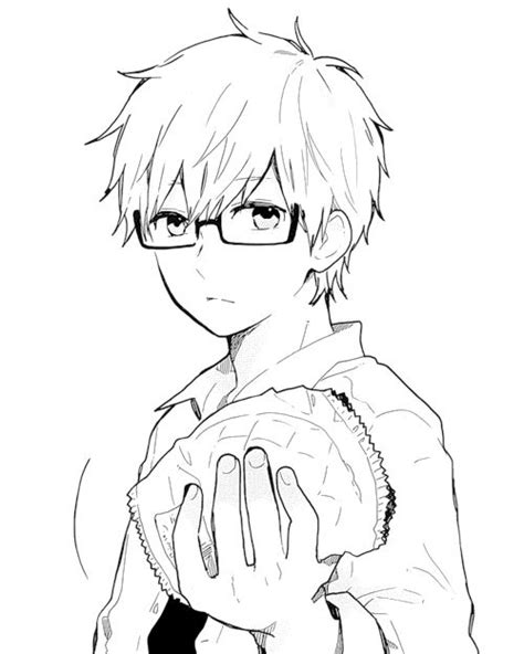 Anime Boy With Glasses Drawing