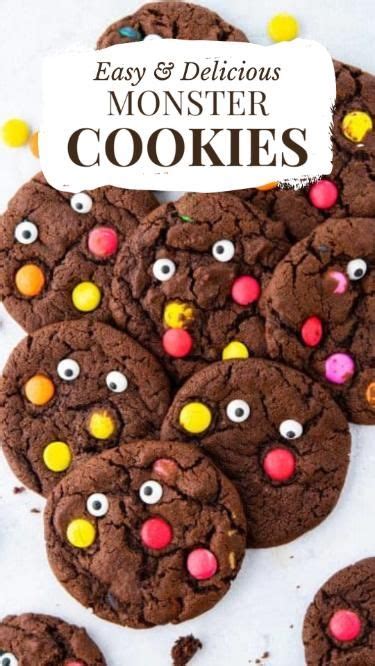 Halloween Chocolate Monster Cookies in 2023 | Chocolate cookies ...