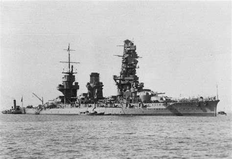 IJN Fuso-class battleship Yamashiro (L) 1915. Yamashiro was sunk during ...