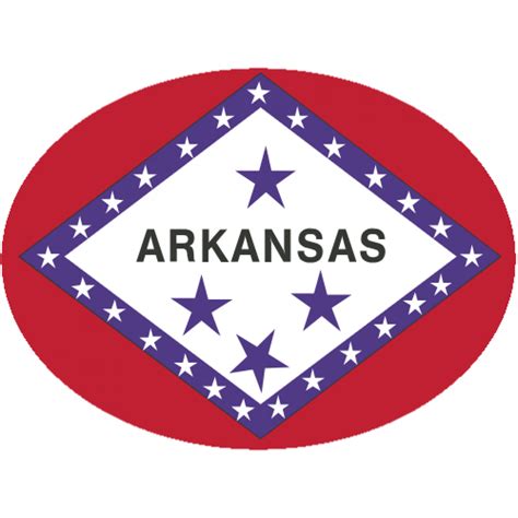 Arkansas Flag State Shaped Sticker - U.S. Custom Stickers