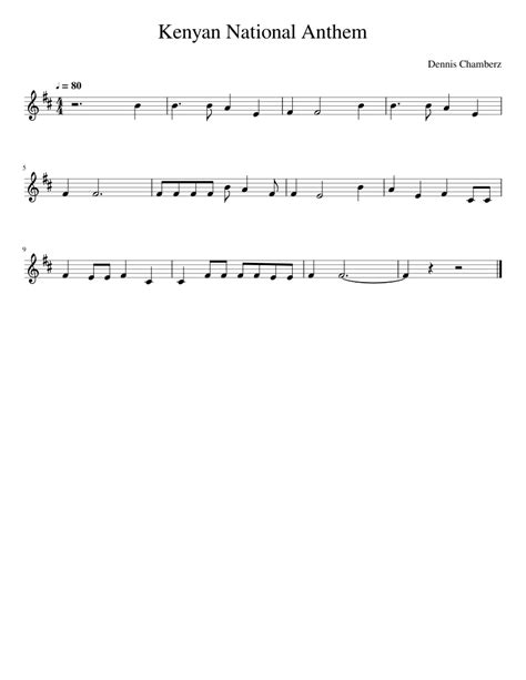 Kenyan National Anthem Sheet music for Piano (Solo) Easy | Musescore.com