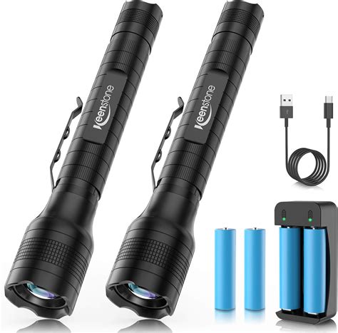 Brightest LED Flashlights Rechargeable, Waterproof 1500 High Lumen Tactical Flashlight with 5 ...