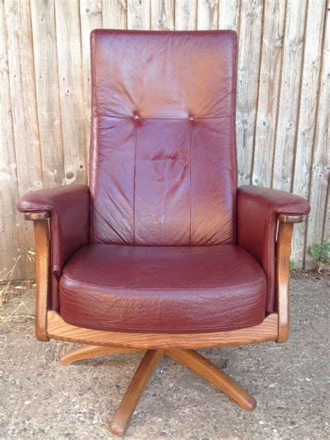 Ercol Gina Reclining - recliner Armchair in dark red leather | in Castle Bromwich, West Midlands ...