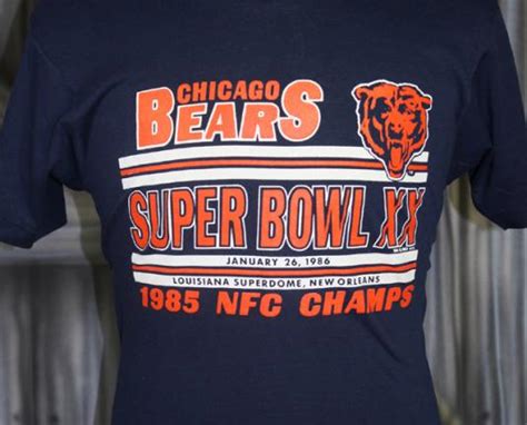 Vintage 80s Chicago Bears Super Bowl Champions T Shirt | Defunkd