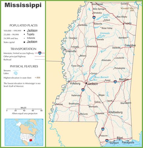 Mississippi highway map