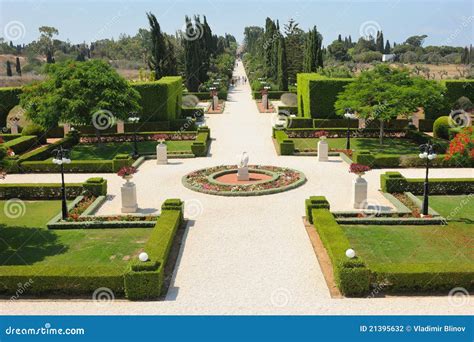 Bahai Gardens near Acre stock photo. Image of middle - 21395632