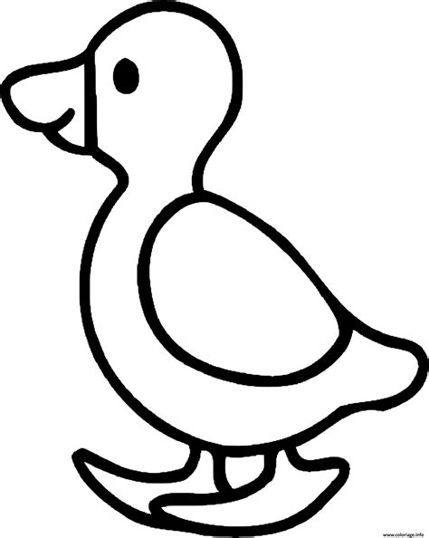 Coloriage Le Petit Canard En Marche Dessin Canard à imprimer