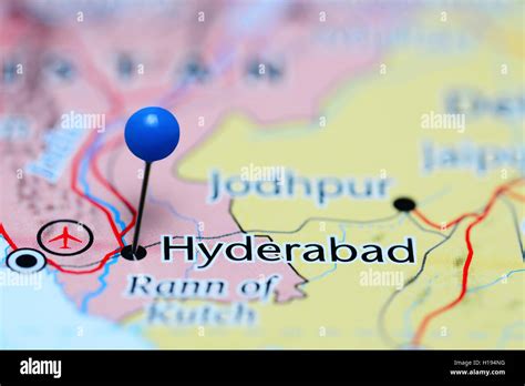 Hyderabad pinned on a map of Pakistan Stock Photo - Alamy