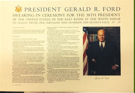 President Gerald R. Ford Swearing In Ceremony