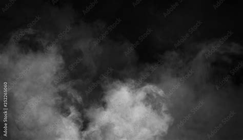 Fog and mist effect on black background. Smoke texture overlays Stock ...