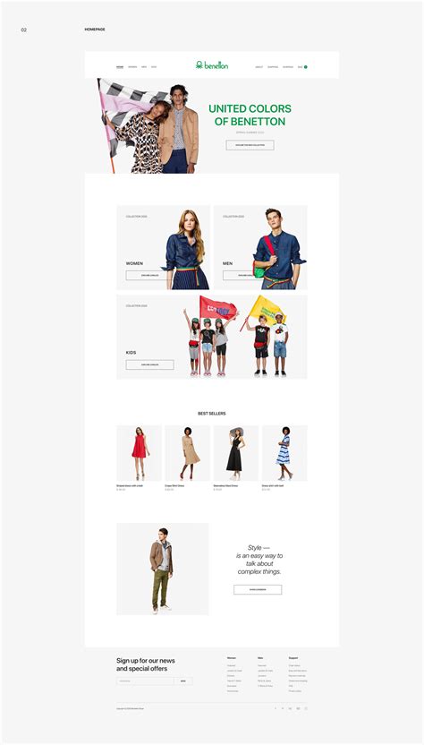 BENETTON — online store redesign concept on Behance