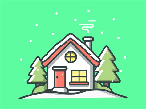 Snow House🏠🎄 | Snow house, House doodle, Drawing illustrations