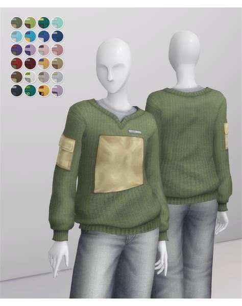 Basic Sweater V (24 color) | Rusty's on Patreon Sims 4 Mm Cc, Sims Four, Sims 2, Sims 4 Men ...