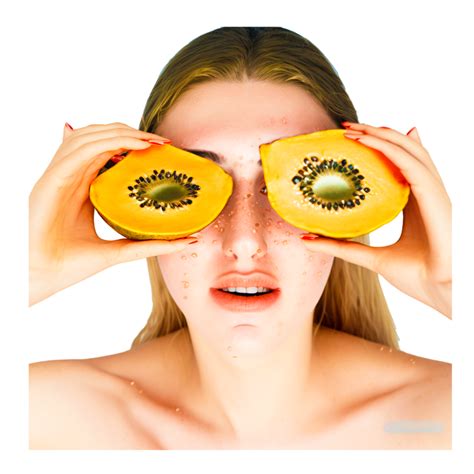 women with kiwi fruit on eyes 22984735 PNG