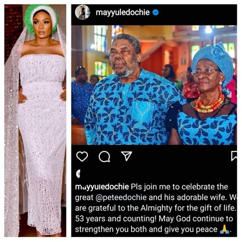 53rd Wedding Anniversary: See How May Yul Edochie Celebrated Pete Edochie & Wife