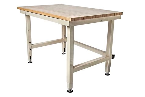 Wood Workbench - Manual Adustable Height