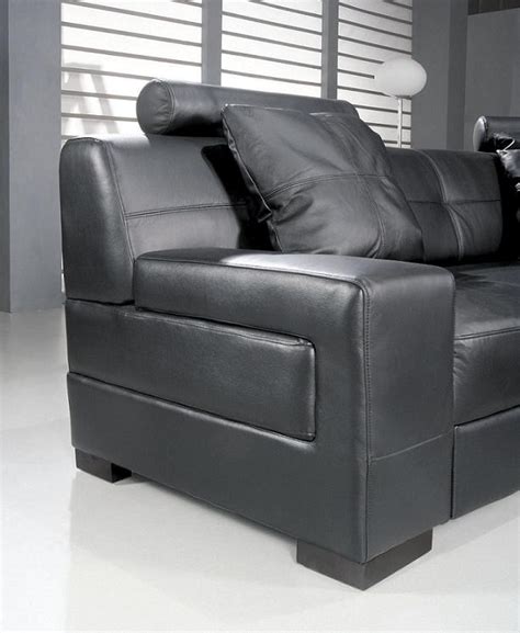 3334B – Black sectional sofa set | Black Design Co