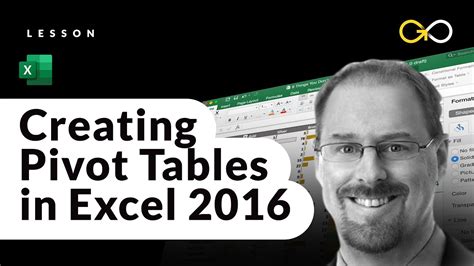 How to Create Pivot Tables in Excel 2016 - YouTube