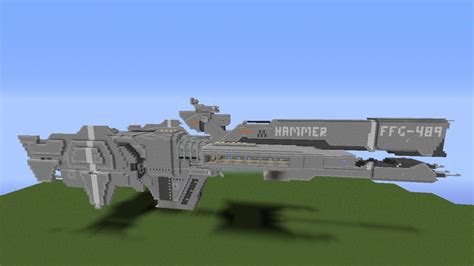 Halo UNSC Frigate Hammer FFG-489 (Discontinued) Minecraft Project